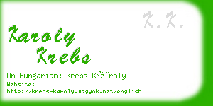 karoly krebs business card